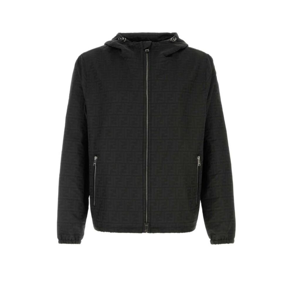 Fendi Men Black Polyester Windbreaker